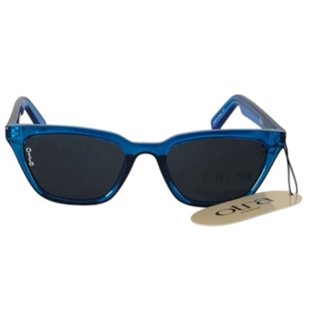 Otra Seva Trans Blue Smoke Sunglasses NWT UV400 CAT3 Unisex Retro Rectangle - Picture 5 of 8